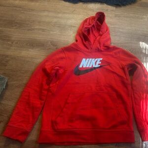 Nike red hoodie … size large …. Unisex